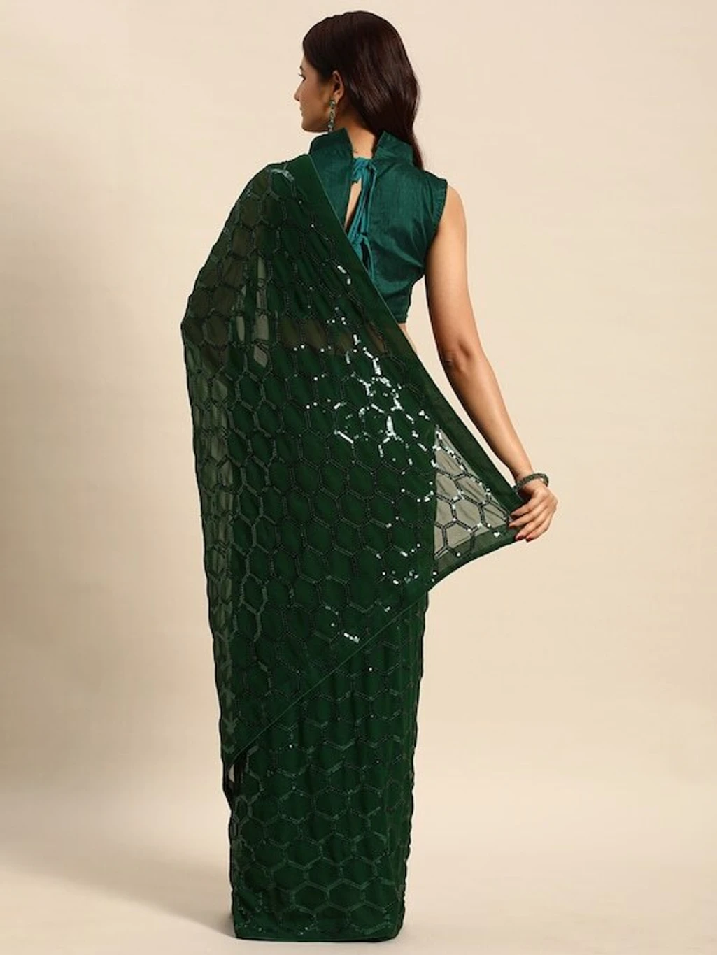 Embellished Daily Wear Georgette Saree thumbnail 2
