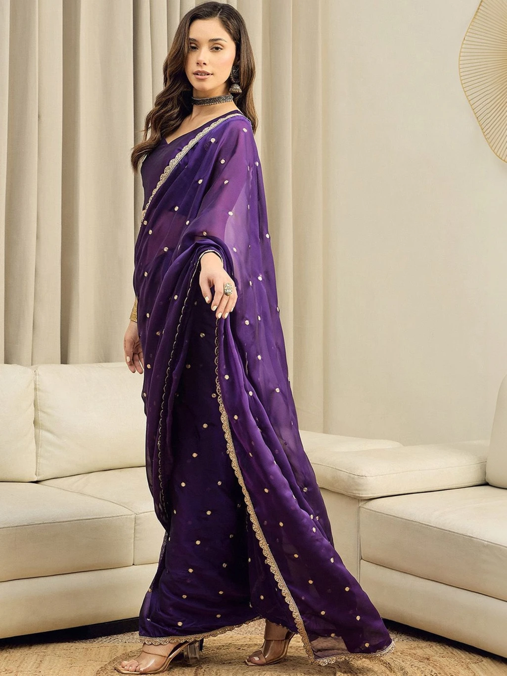 Embellished Bollywood Georgette Saree thumbnail 3